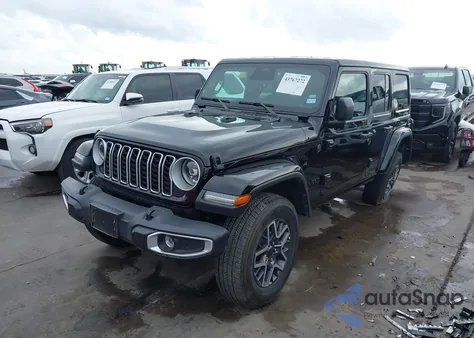 2025 Jeep Wrangler 4-Door Sahara 4X4 z USA, uszkodzony, nr VIN 1C4PJXEN4SW573900